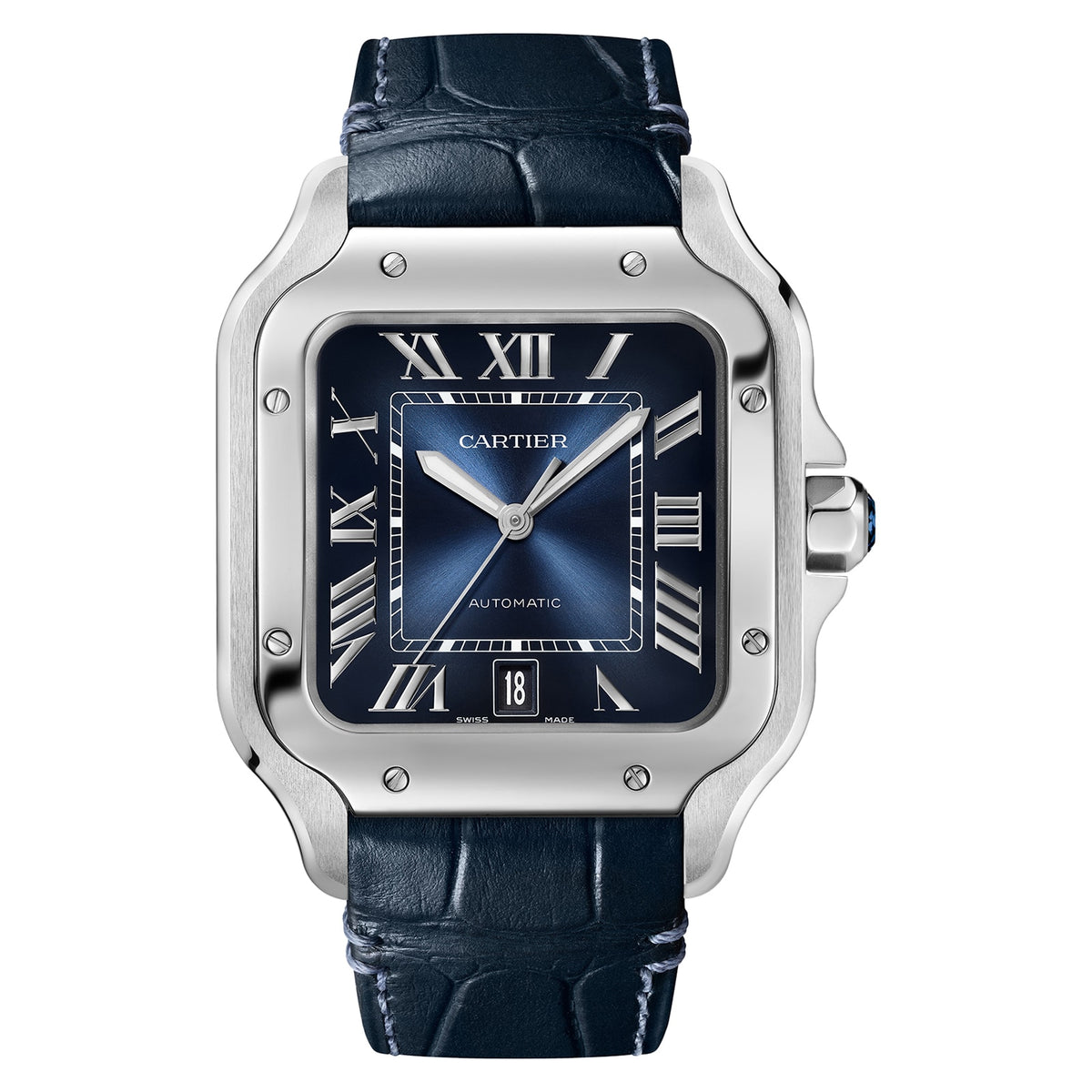 Santos de Cartier Large Model | 40mm, Steel, Blue Dial - image 2