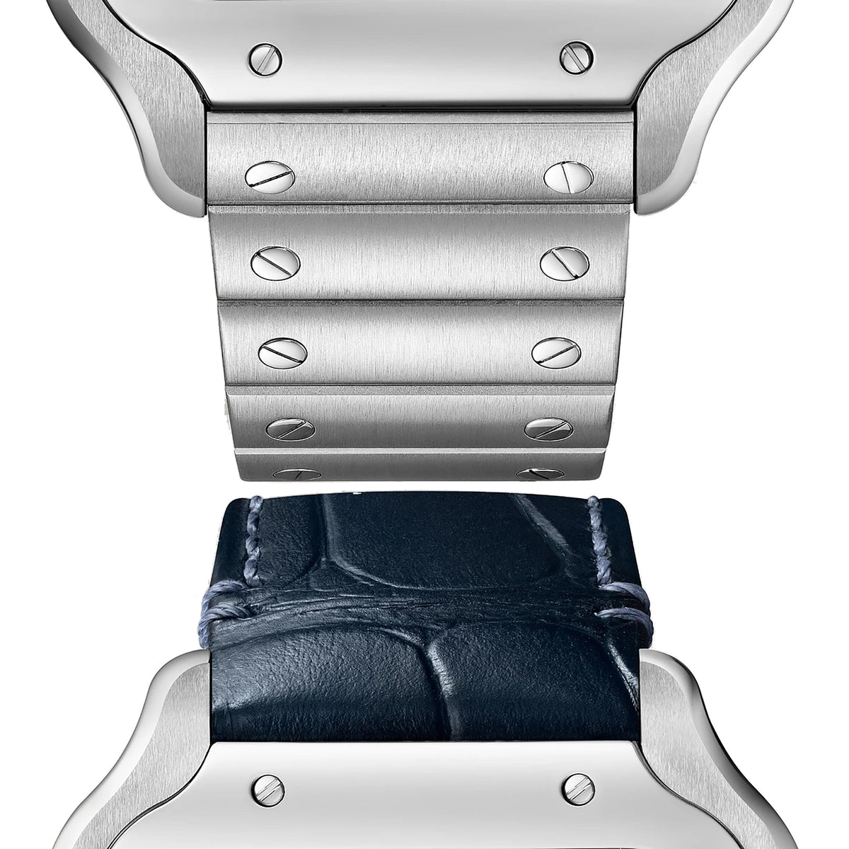 Santos de Cartier Large Model | 40mm, Steel, Blue Dial - image 4