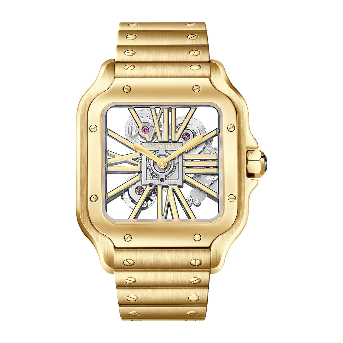 Santos de Cartier Skeleton | 40mm, 18K Yellow Gold, Other Dial - image 1