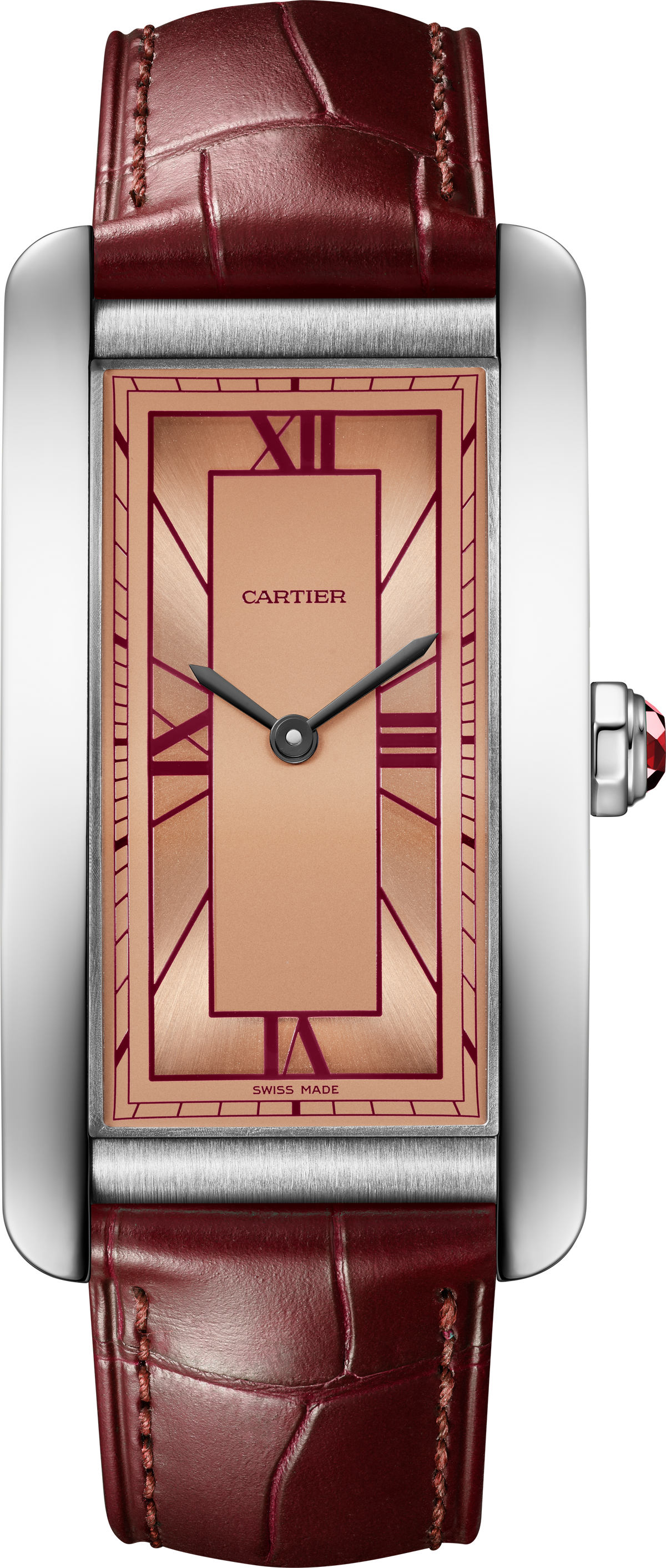 Tank Américaine Large Model | 24.5mm, Platinum, Leather, Pink Dial - image 2