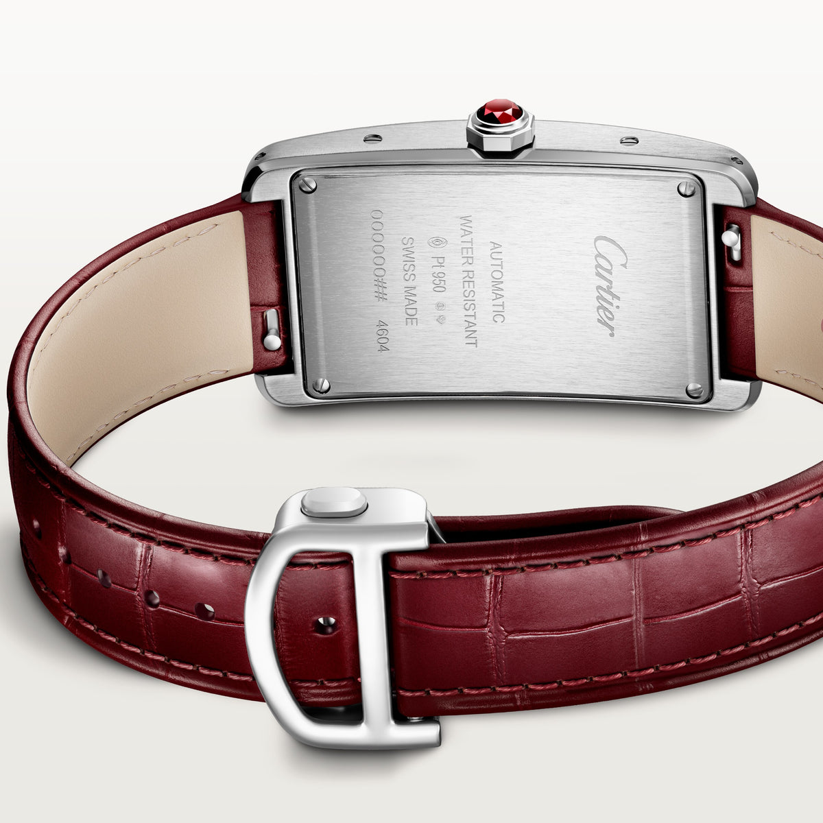 Tank Américaine Large Model | 24.5mm, Platinum, Leather, Pink Dial - image 3