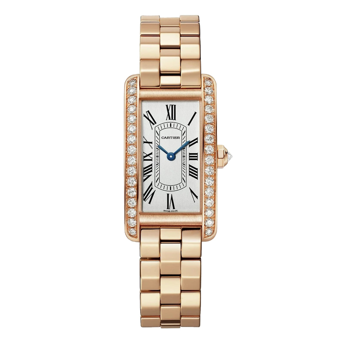 Tank Américaine Small Model | 19.5mm, 18K Rose Gold, Silver Dial - image 1