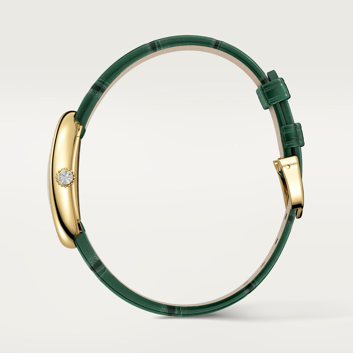Baignoire Allongèe | 23mm, 18K Yellow Gold, Leather, Silvered Dial - image 4