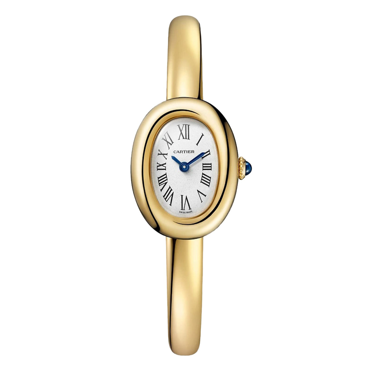 Baignoire Mini Model (Size 16) | 18.5mm, 18K Yellow Gold, White Dial - image 1