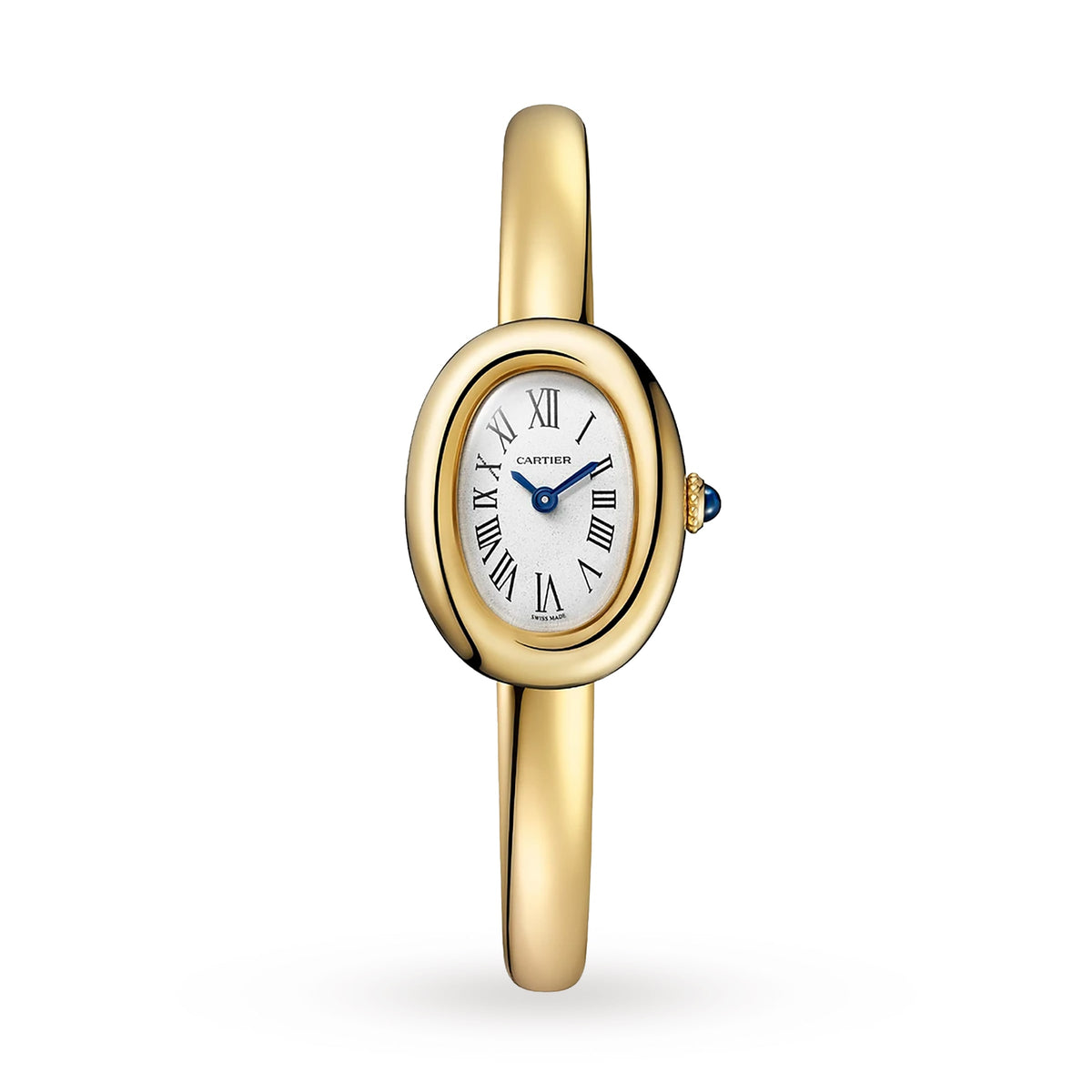 Baignoire Mini Model (Size 15) | 18.5mm, 18K Yellow Gold, White Dial - image 1