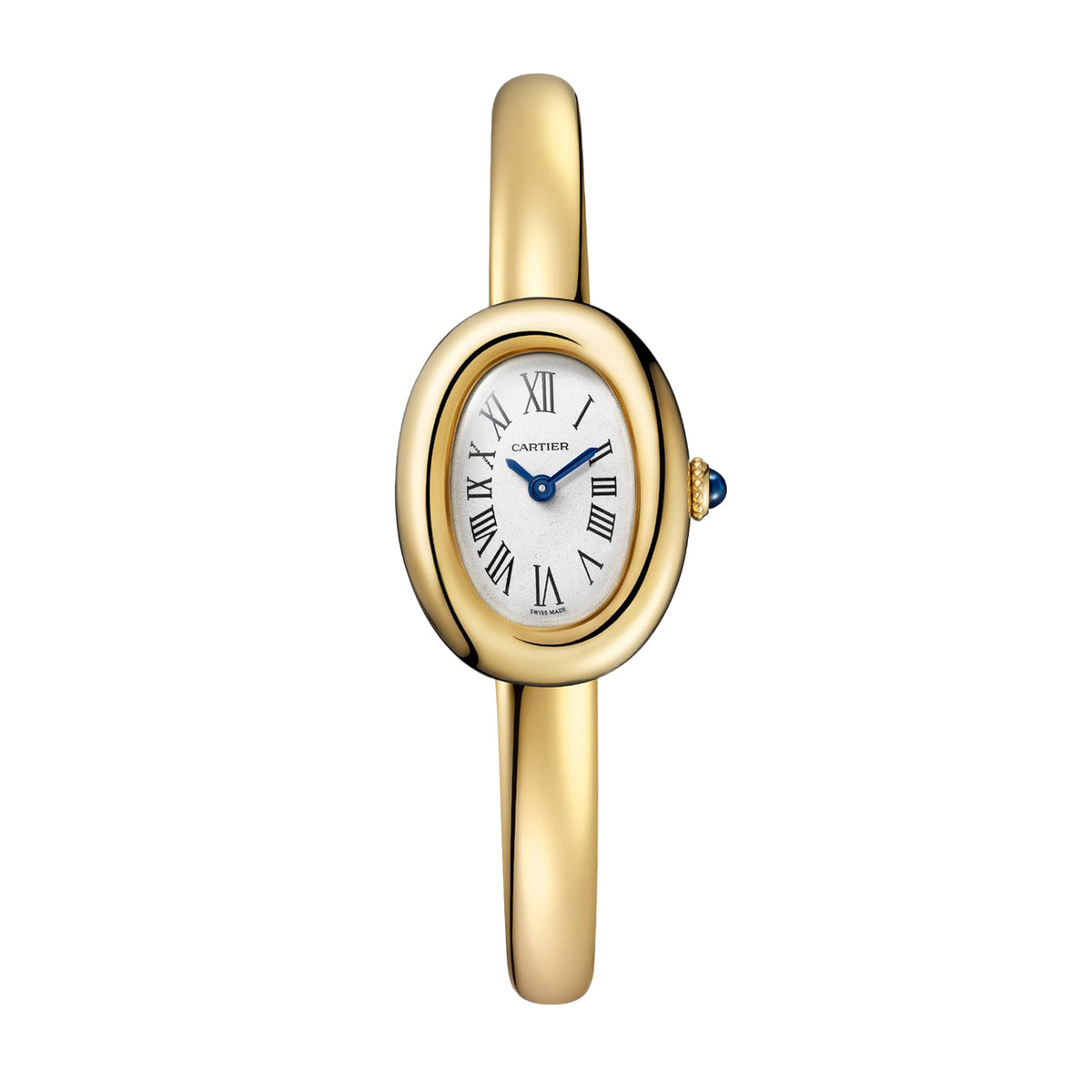 Baignoire Mini Model (Size 17) | 18.5mm, 18K Yellow Gold, White Dial - image 1