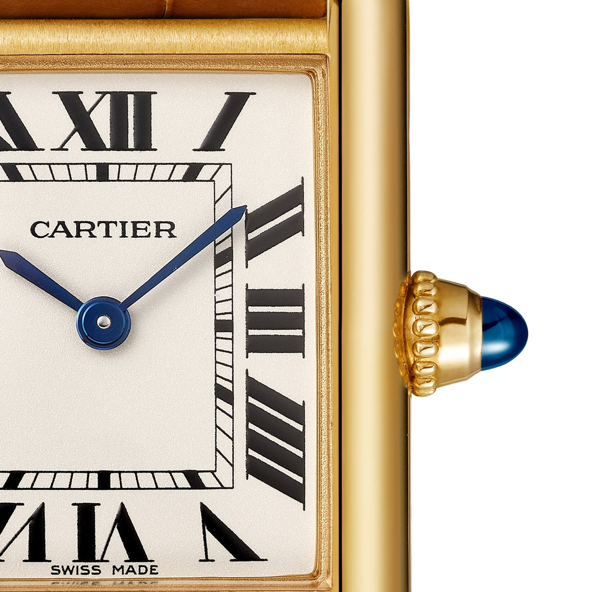 Tank Louis Cartier | 29mm, 18K Yellow Gold, Alligator Leather, White Dial - image 4