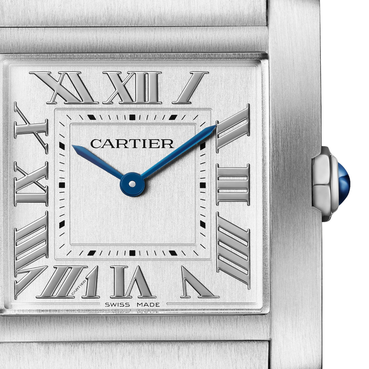 Tank Française Medium Model | 27mm, Steel, Silver Dial, Ref. WSTA0105 - image 3