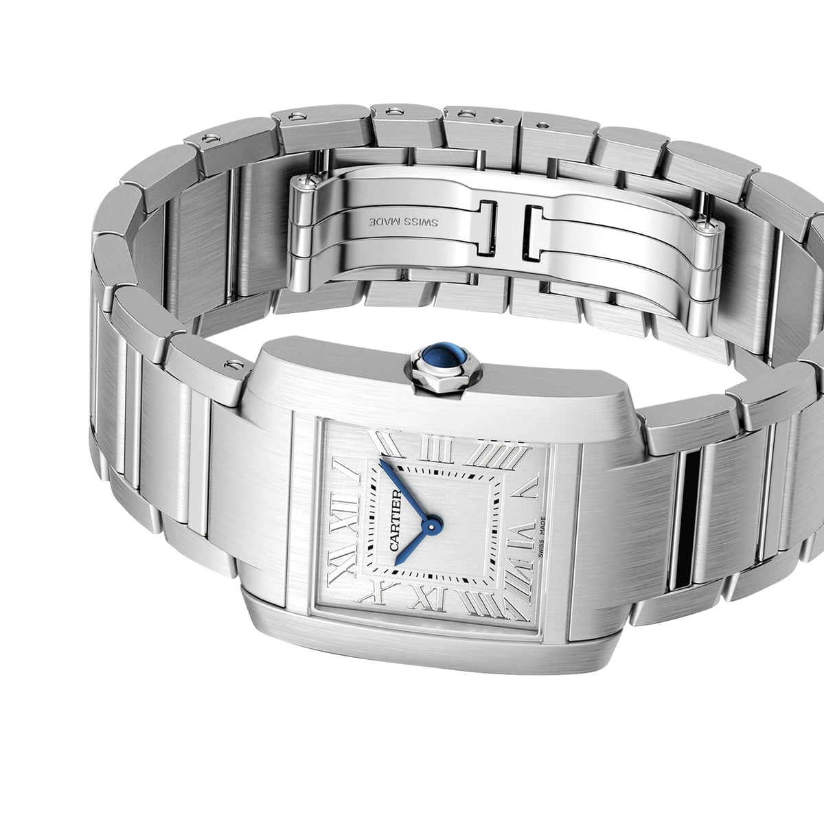 Tank Française Medium Model | 27mm, Steel, Silver Dial, Ref. WSTA0105 - image 4