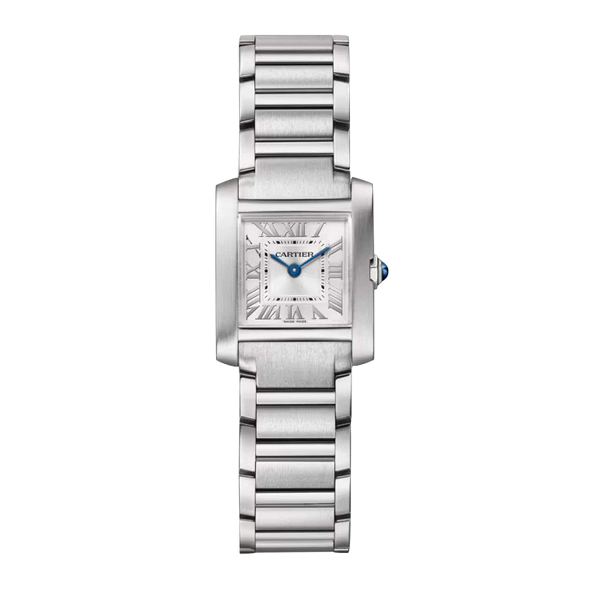 Tank Française Small Model | 21mm, Steel, Silver Dial - image 1