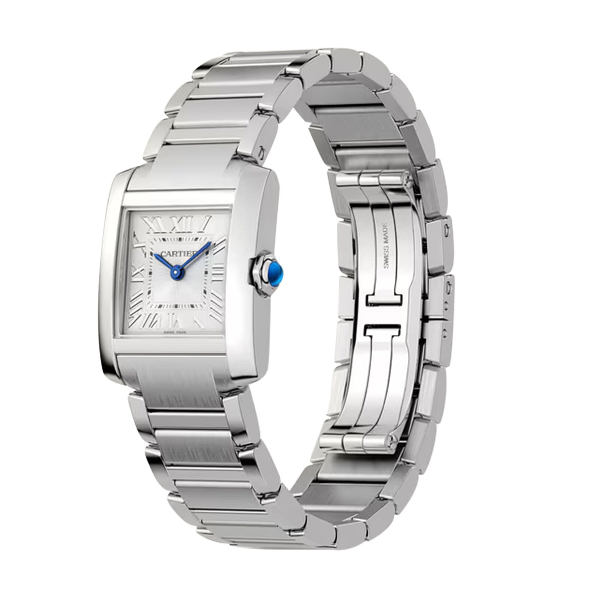 Tank Française Small Model | 21mm, Steel, Silver Dial - image 2