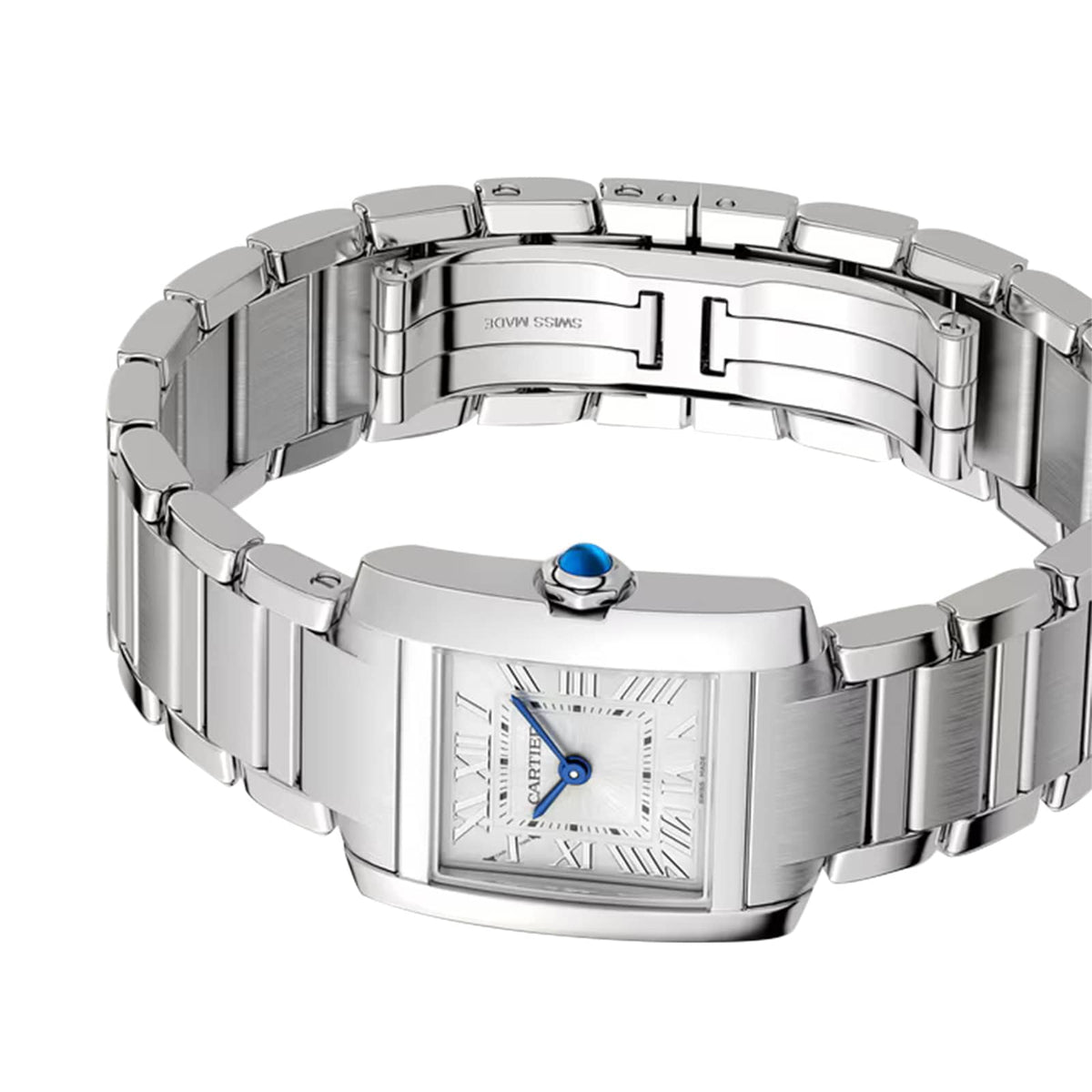 Tank Française Small Model | 21mm, Steel, Silver Dial - image 4