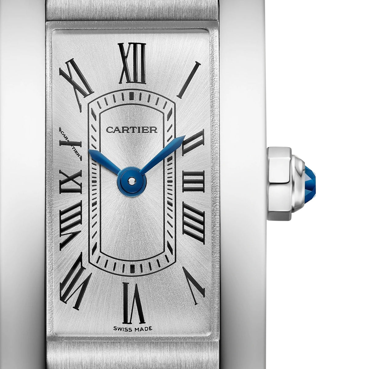Tank Américaine Mini Model | 15.5mm, Steel, Alligator Leather, White Dial - image 2