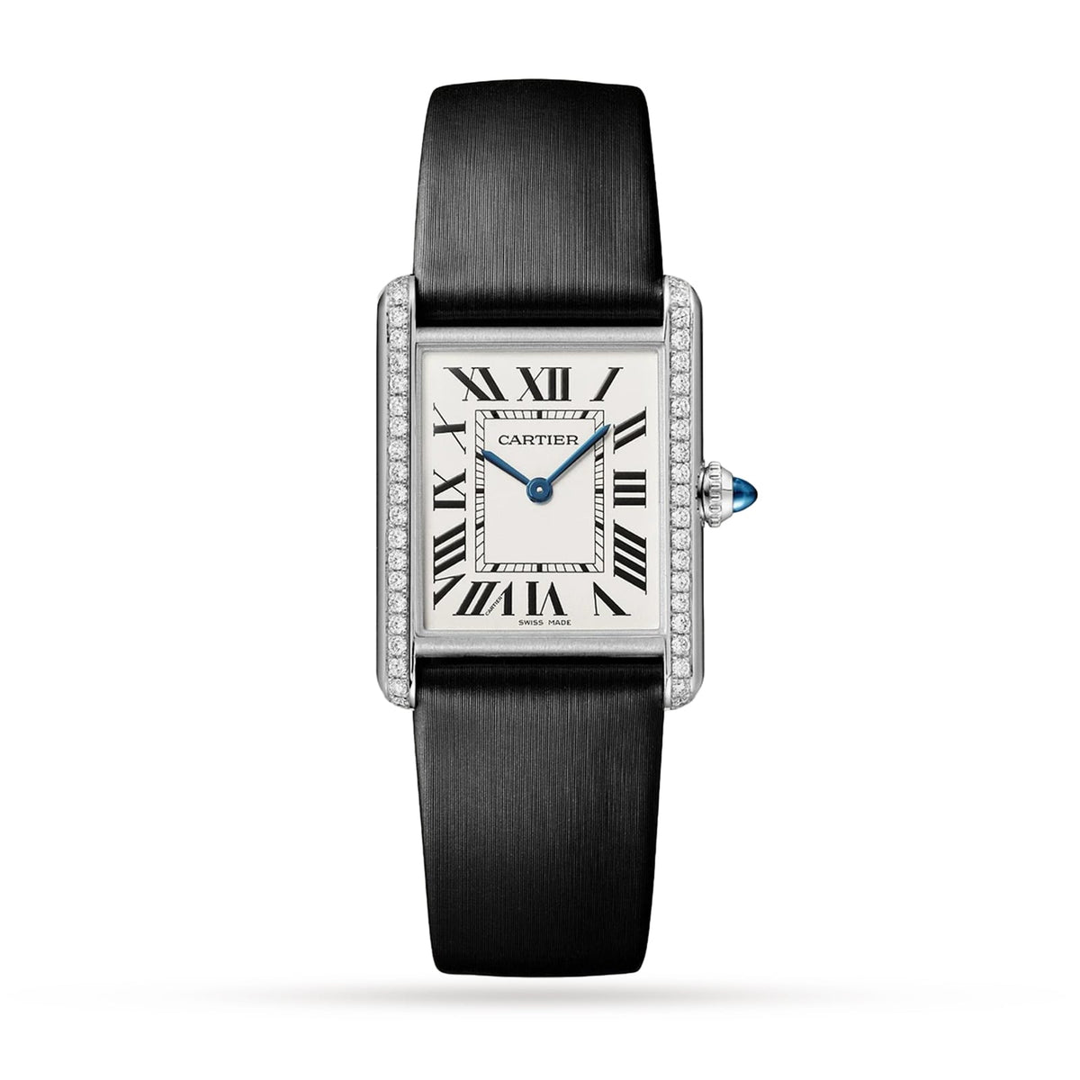 Tank Must de Cartier Large Model | 25.5mm, Steel, Leather, White Dial, Ref. W4TA0030 - image 1
