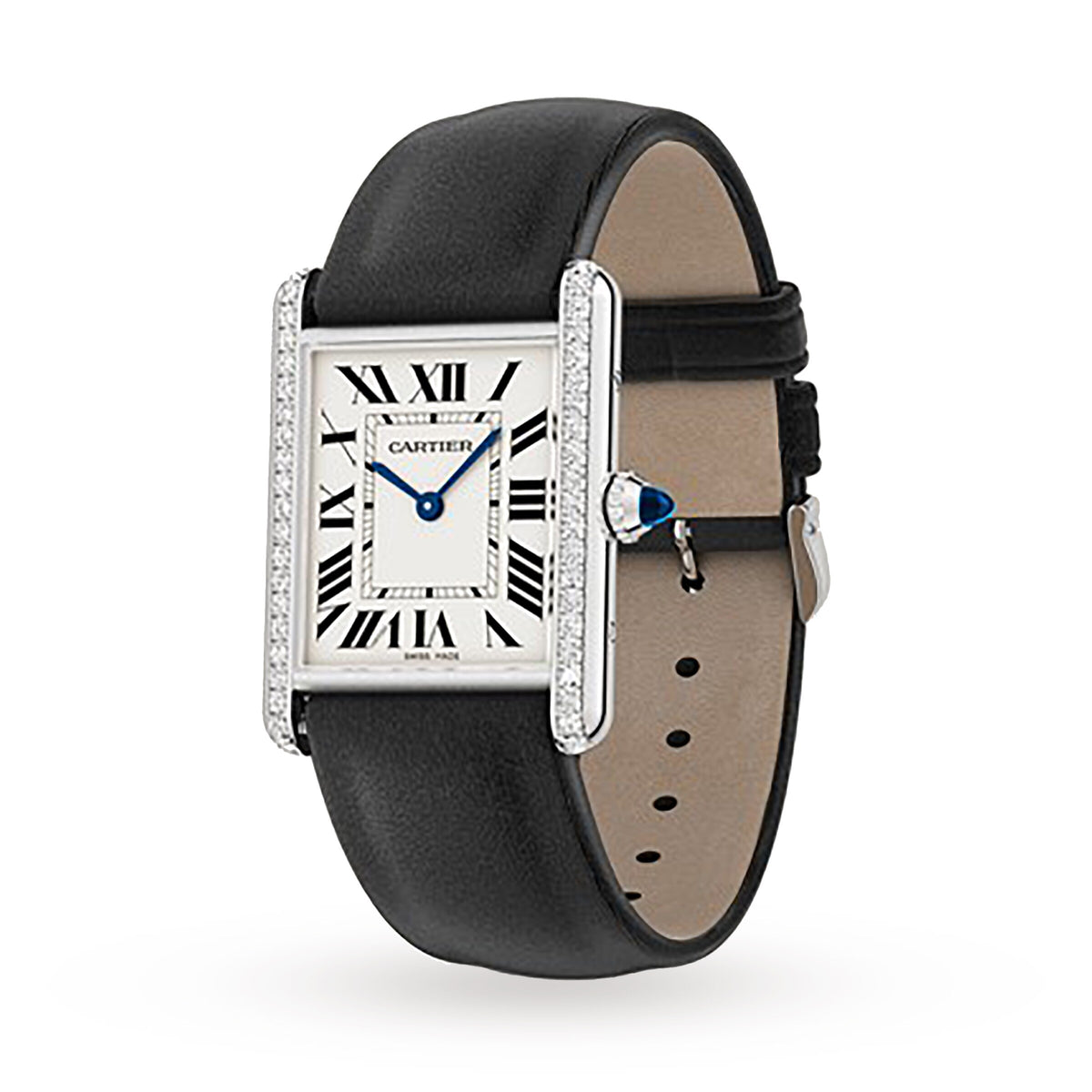 Tank Must de Cartier Large Model | 25.5mm, Steel, Leather, White Dial, Ref. W4TA0030 - image 2