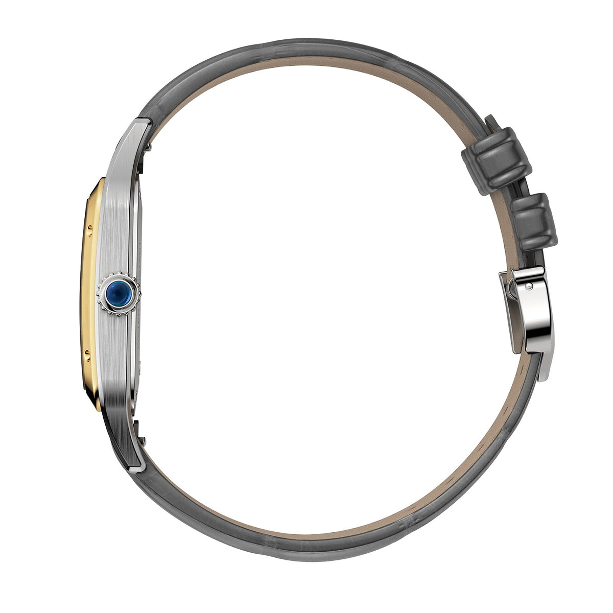 Santos-Dumont | 31.5mm, Two-Tone Steel & 18K Yellow Gold, Alligator Leather, Grey Dial - image 4