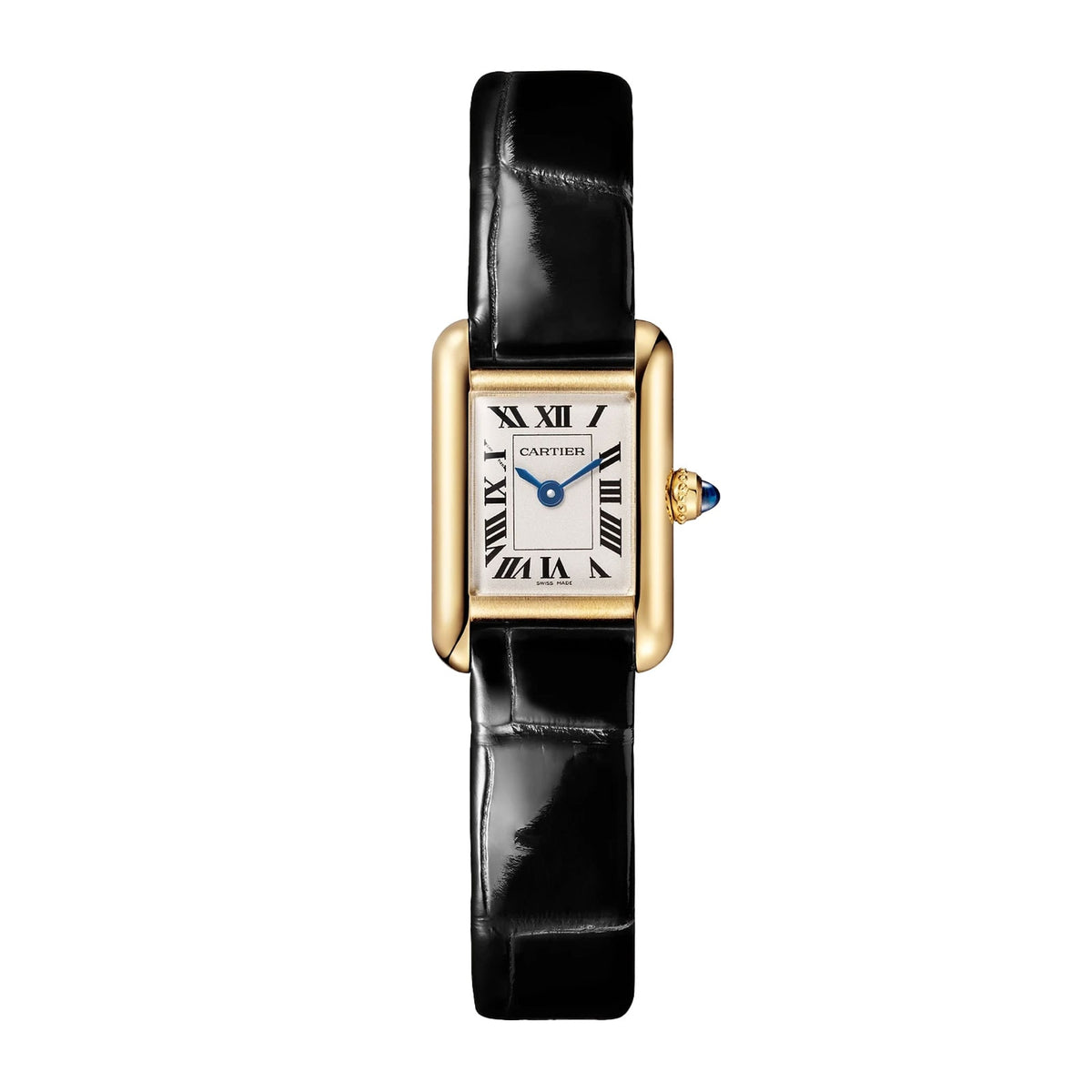 Tank Louis Cartier | 16.5mm, 18K Yellow Gold, Alligator Leather, Silver Dial - image 1