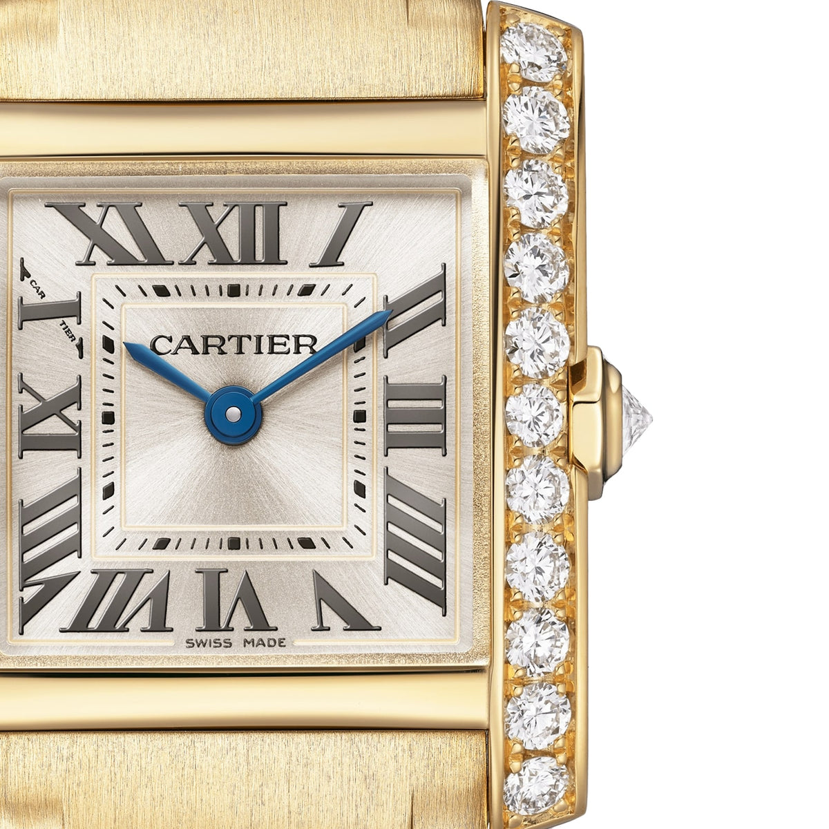 Tank Française Small Model | 21mm, 18K Yellow Gold, White Dial - image 2