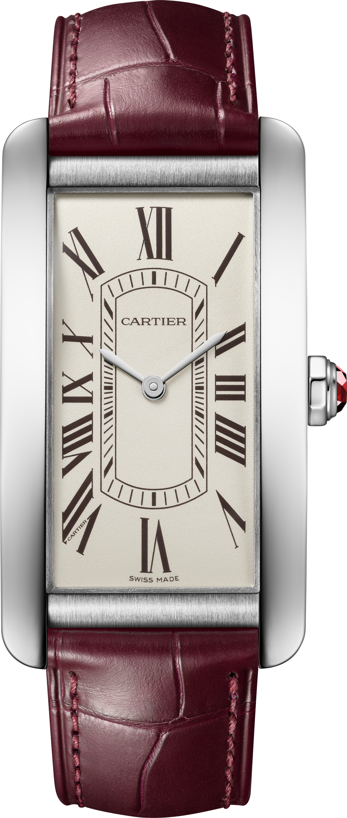 Tank Américaine Large Model | 24.5mm, Platinum, Leather, Cream Dial - image 2
