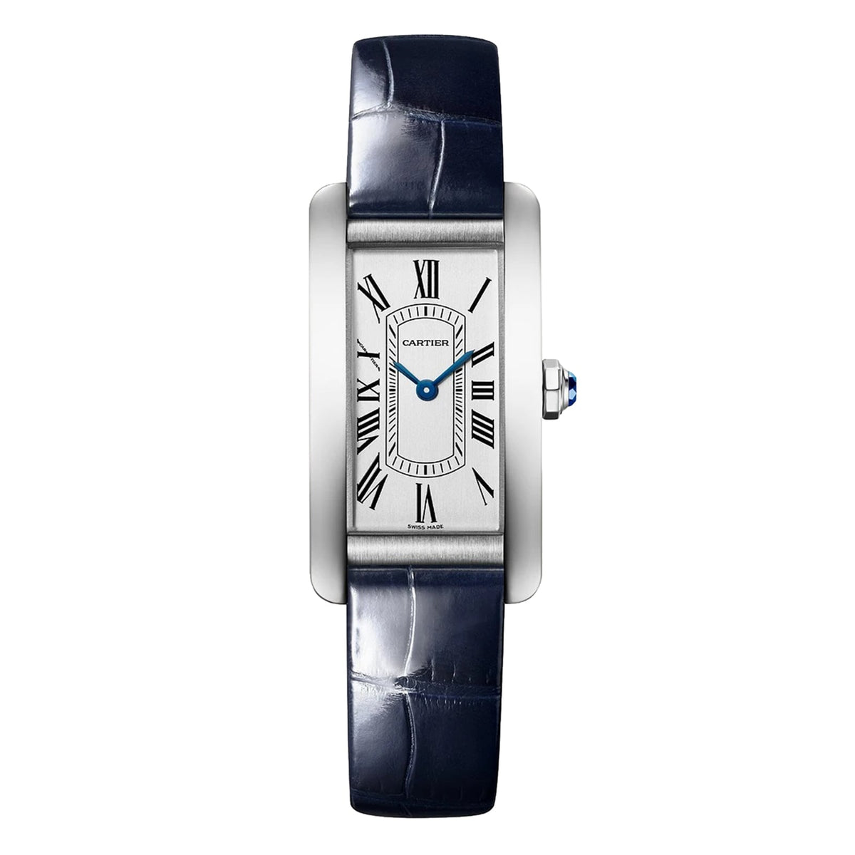 Tank Américaine Small Model | 19.5mm, Steel, Alligator Leather, Silver Dial - image 1