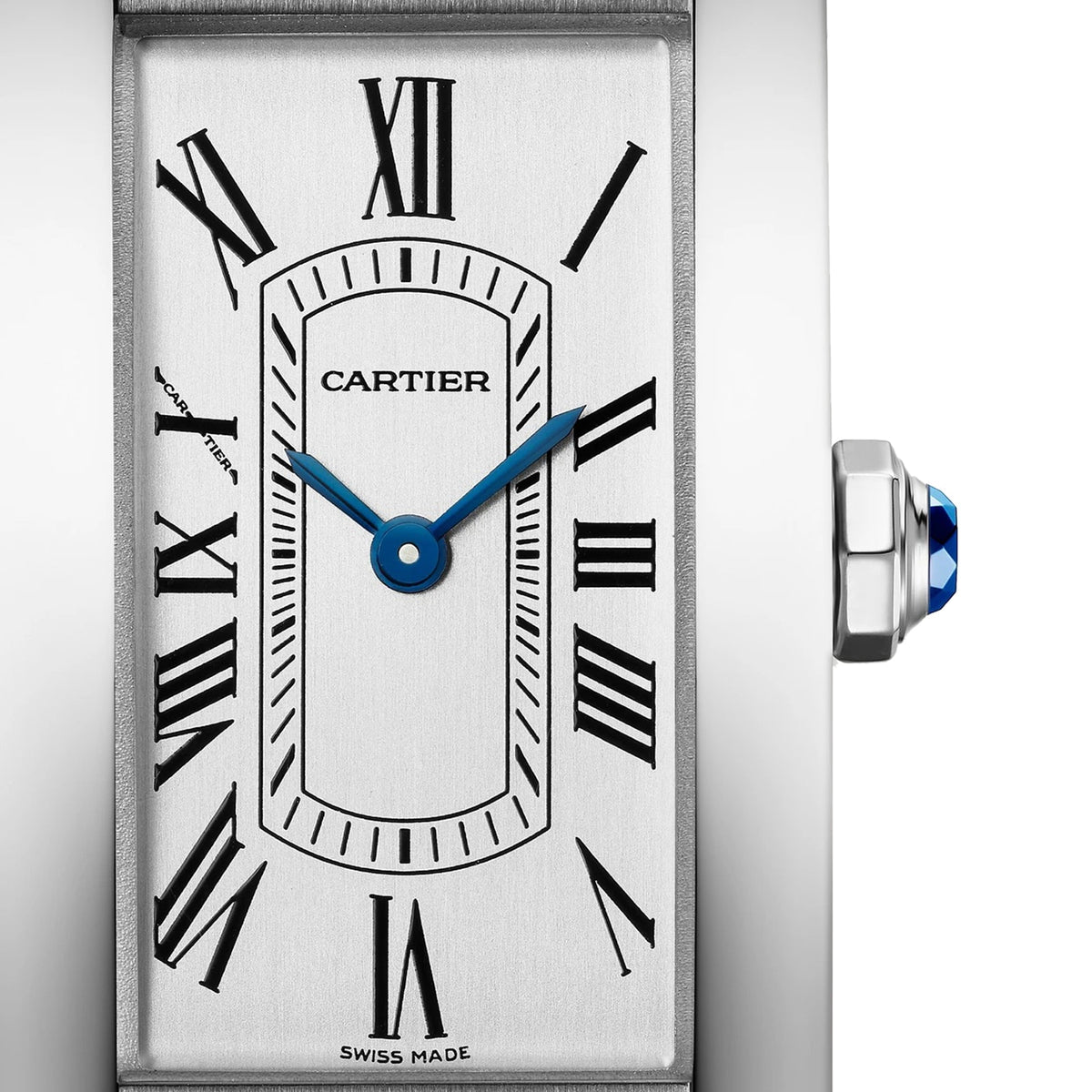 Tank Américaine Small Model | 19.5mm, Steel, Alligator Leather, Silver Dial - image 2