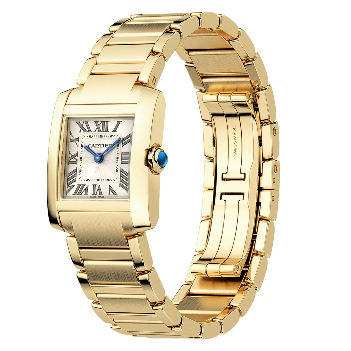 Tank Française Small Model | 21mm, 18K Yellow Gold, Sundust Dial - image 4