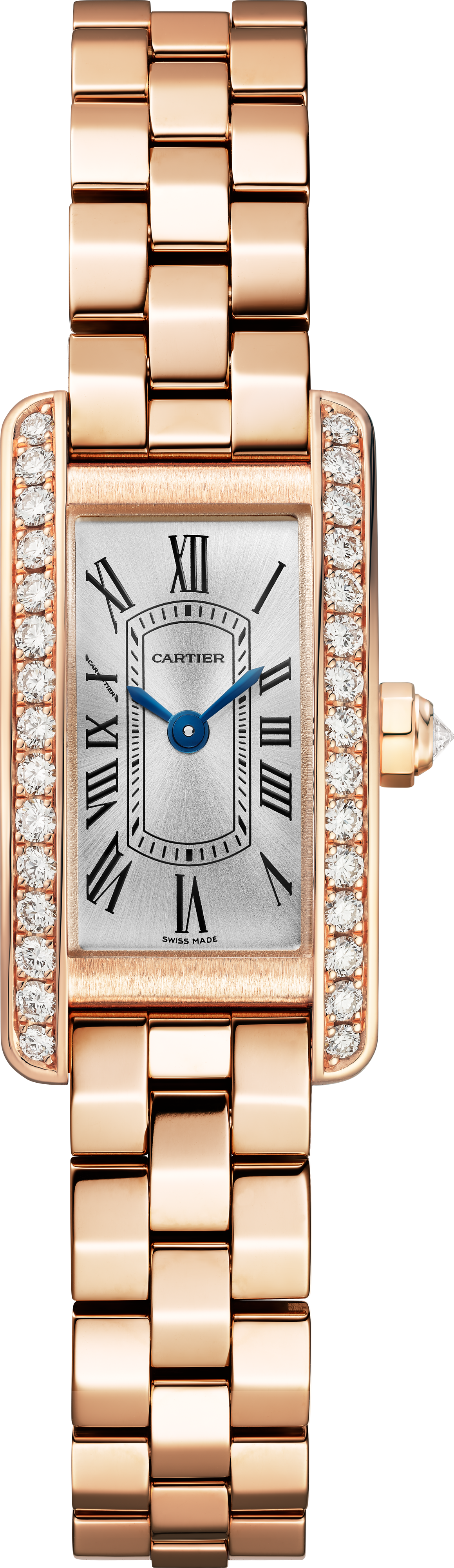 Tank Américaine Mini Model | 15mm, 18K Rose Gold, Silver Dial - image 2