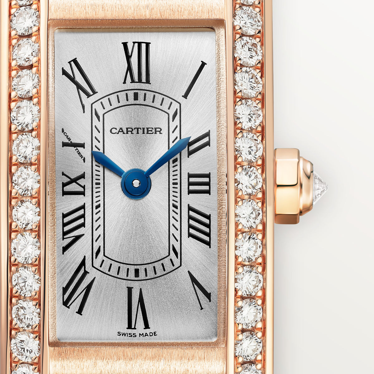 Tank Américaine Mini Model | 15mm, 18K Rose Gold, Silver Dial - image 3