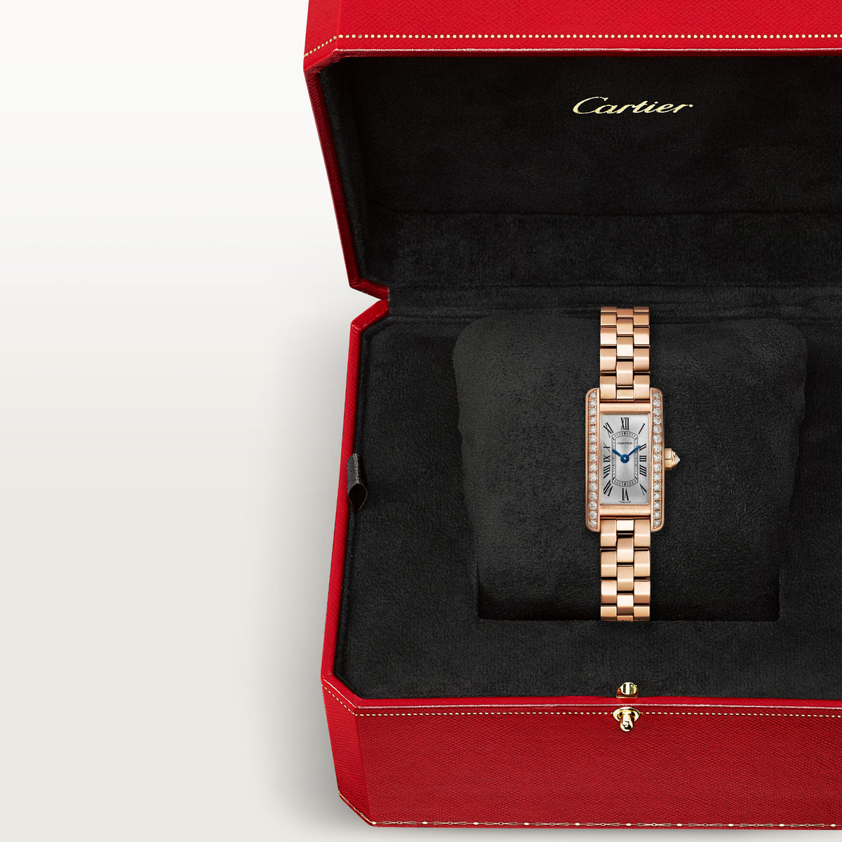 Tank Américaine Mini Model | 15mm, 18K Rose Gold, Silver Dial - image 4