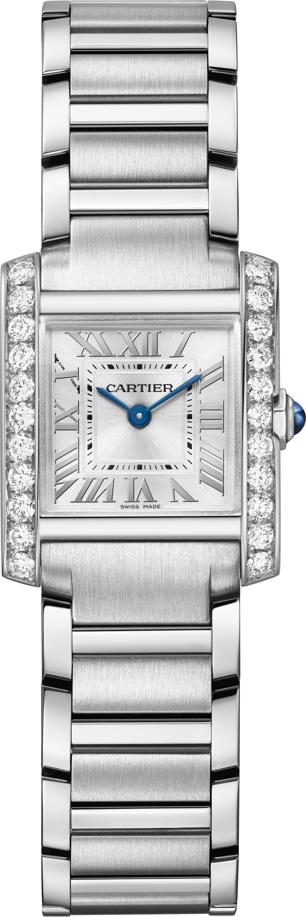 Tank Française Small Model | 21mm, Steel, Silver Dial, Ref. W4TA0029 - image 2