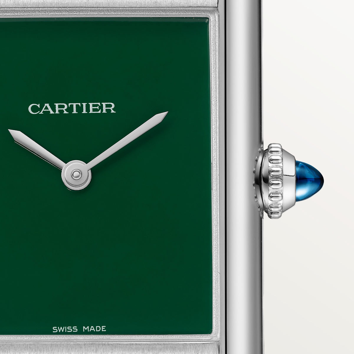 Tank Must de Cartier Large Model | 25.5mm, Steel, Leather, Green Dial - image 4