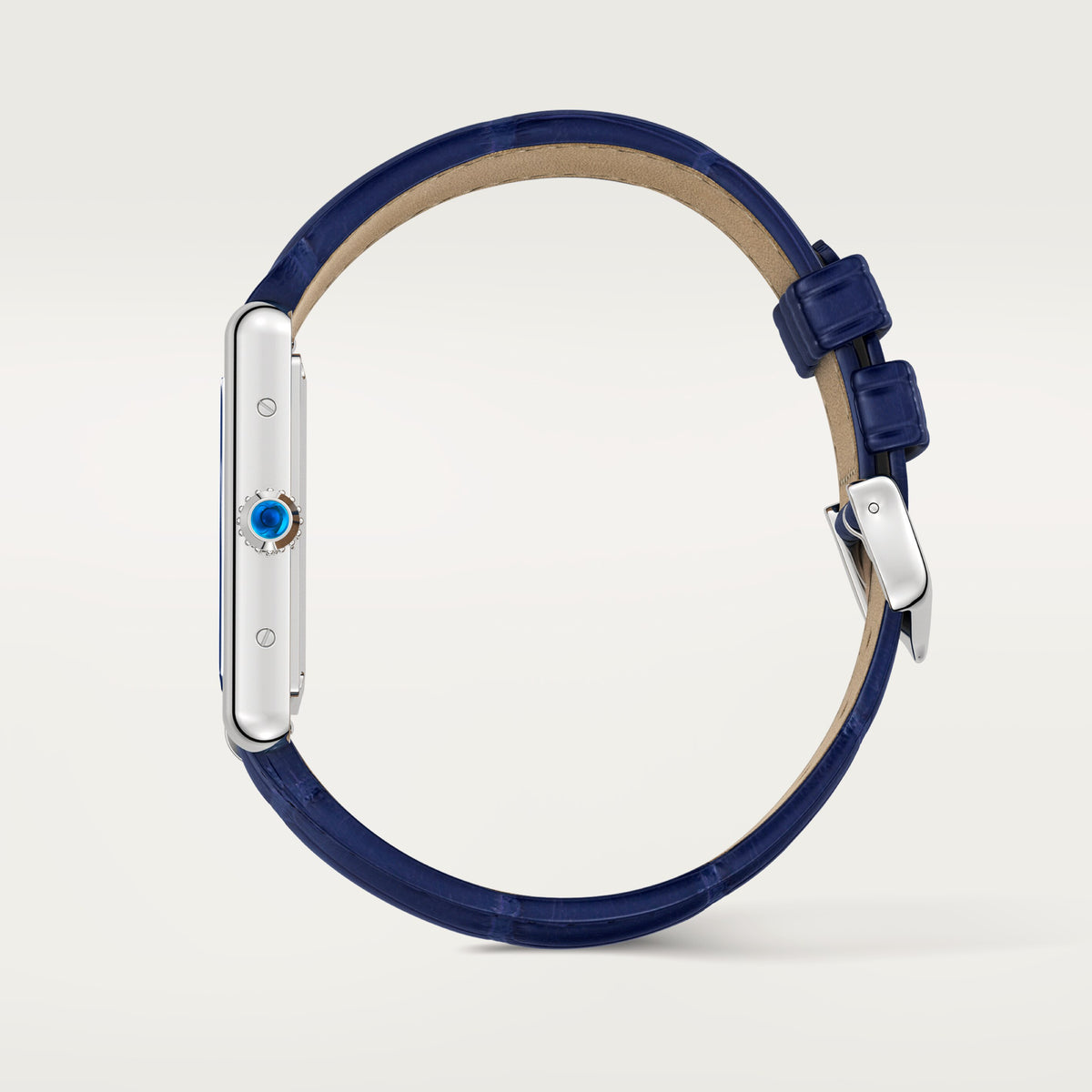 Tank Must de Cartier Large Model | 25.5mm, Steel, Leather, Blue Dial - image 2
