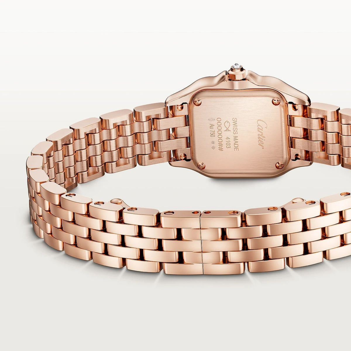 Panthère de Cartier Mini Model | 20mm, 18K Rose Gold, Silvered Dial - image 3