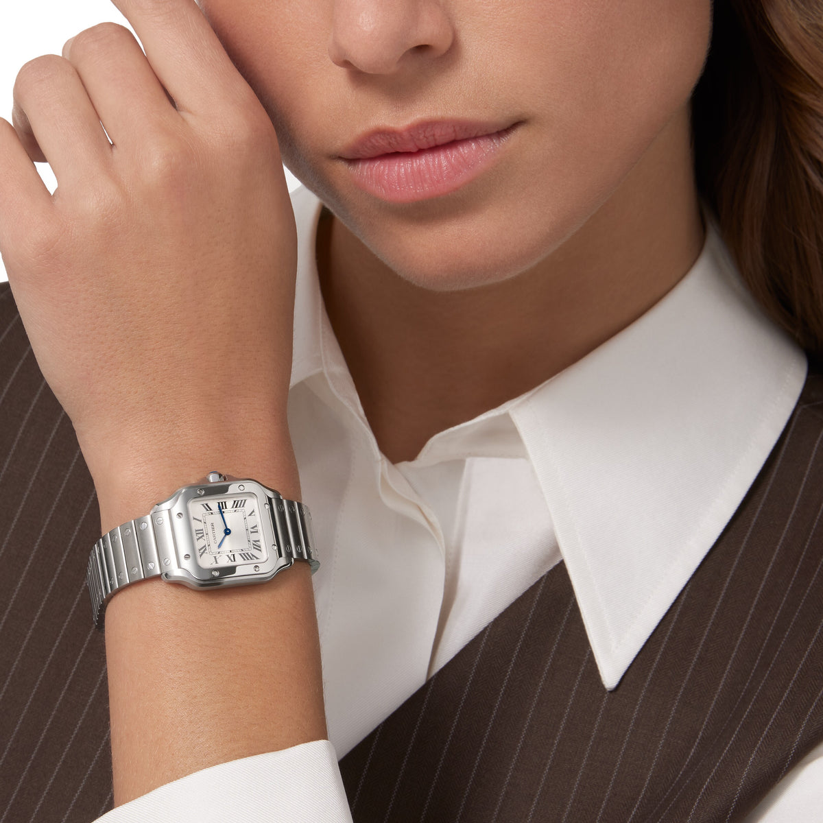 Santos De Cartier | 27mm, Steel, Silver Dial - image 4