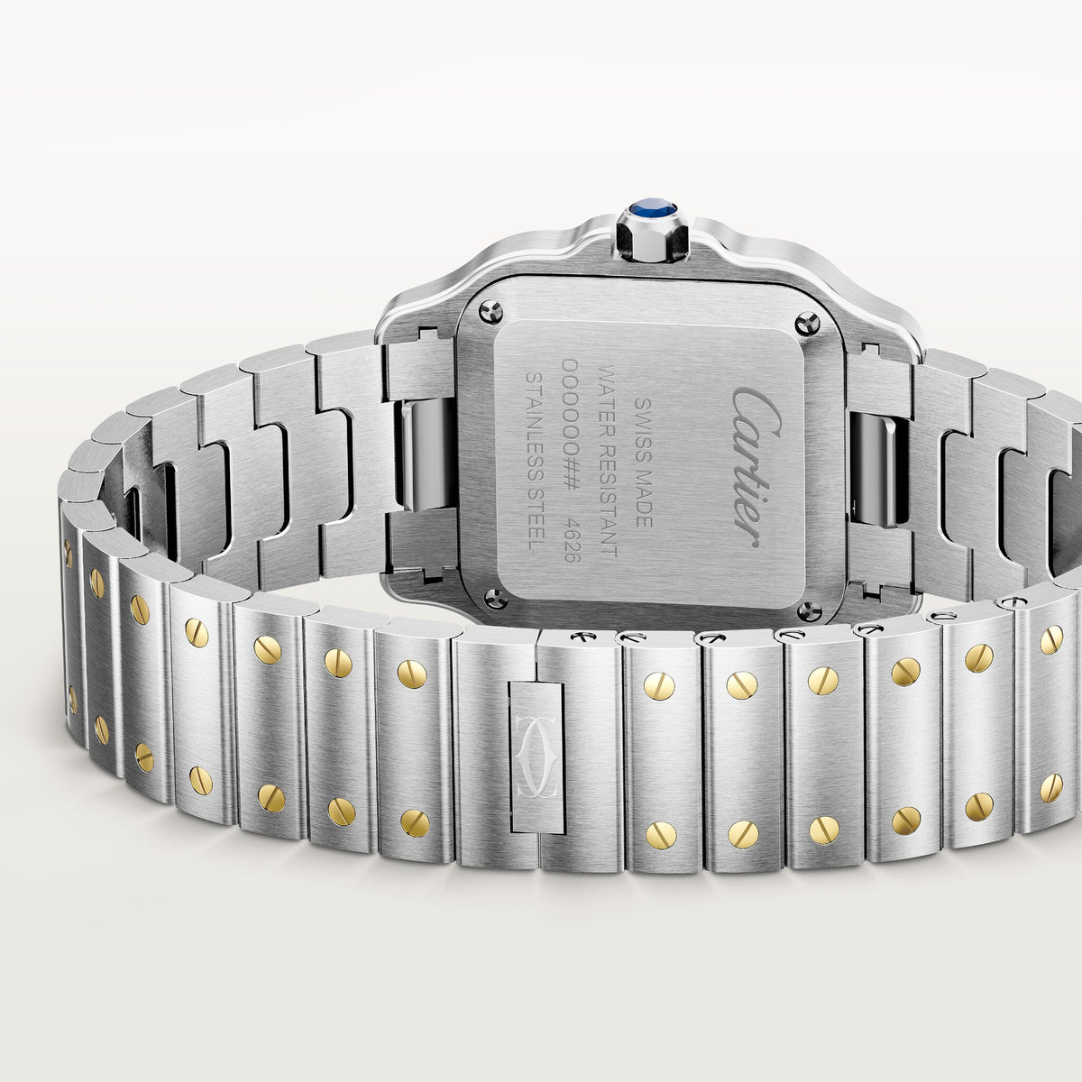 Santos De Cartier Watch | 27mm, Two-Tone Steel & 18K Yellow Gold, Steel, Silver Dial - image 3