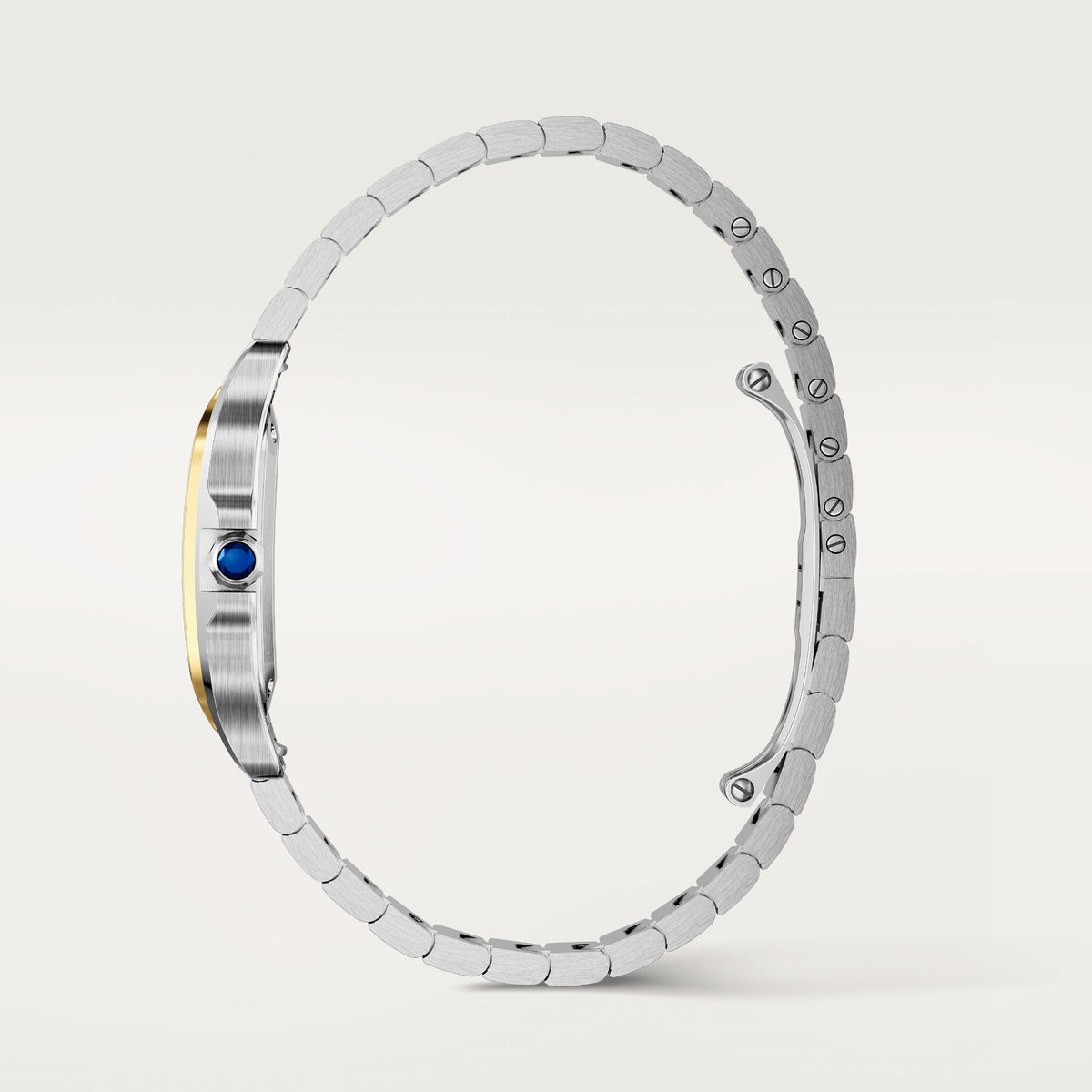 Santos De Cartier Watch | 27mm, Two-Tone Steel & 18K Yellow Gold, Steel, Silver Dial - image 4