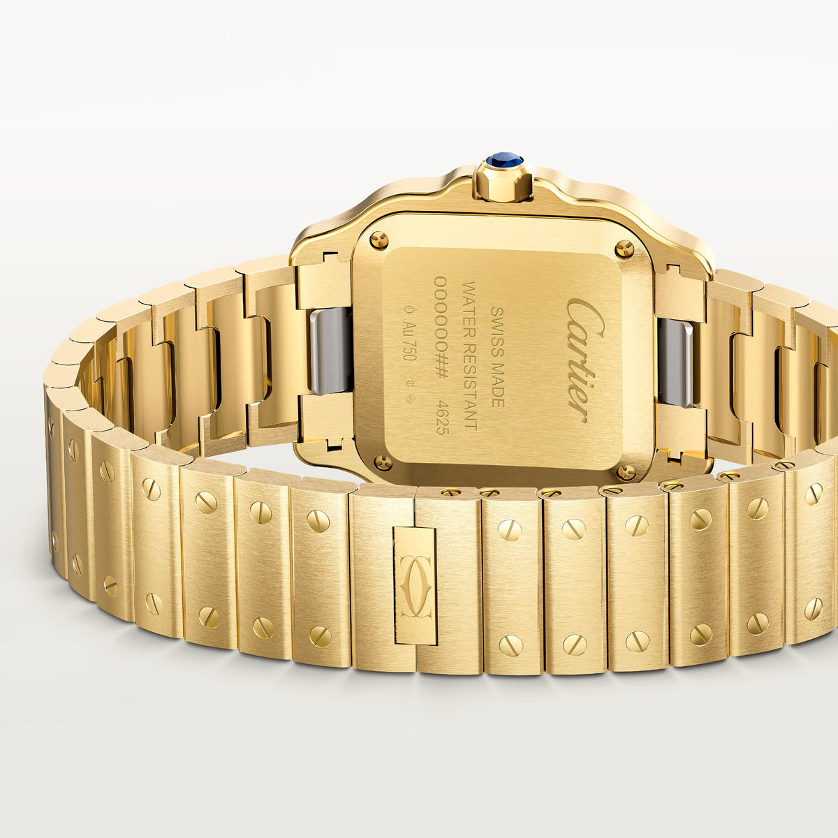 Santos De Cartier Small Model | 27mm, 18K Yellow Gold, Silver Dial - image 2
