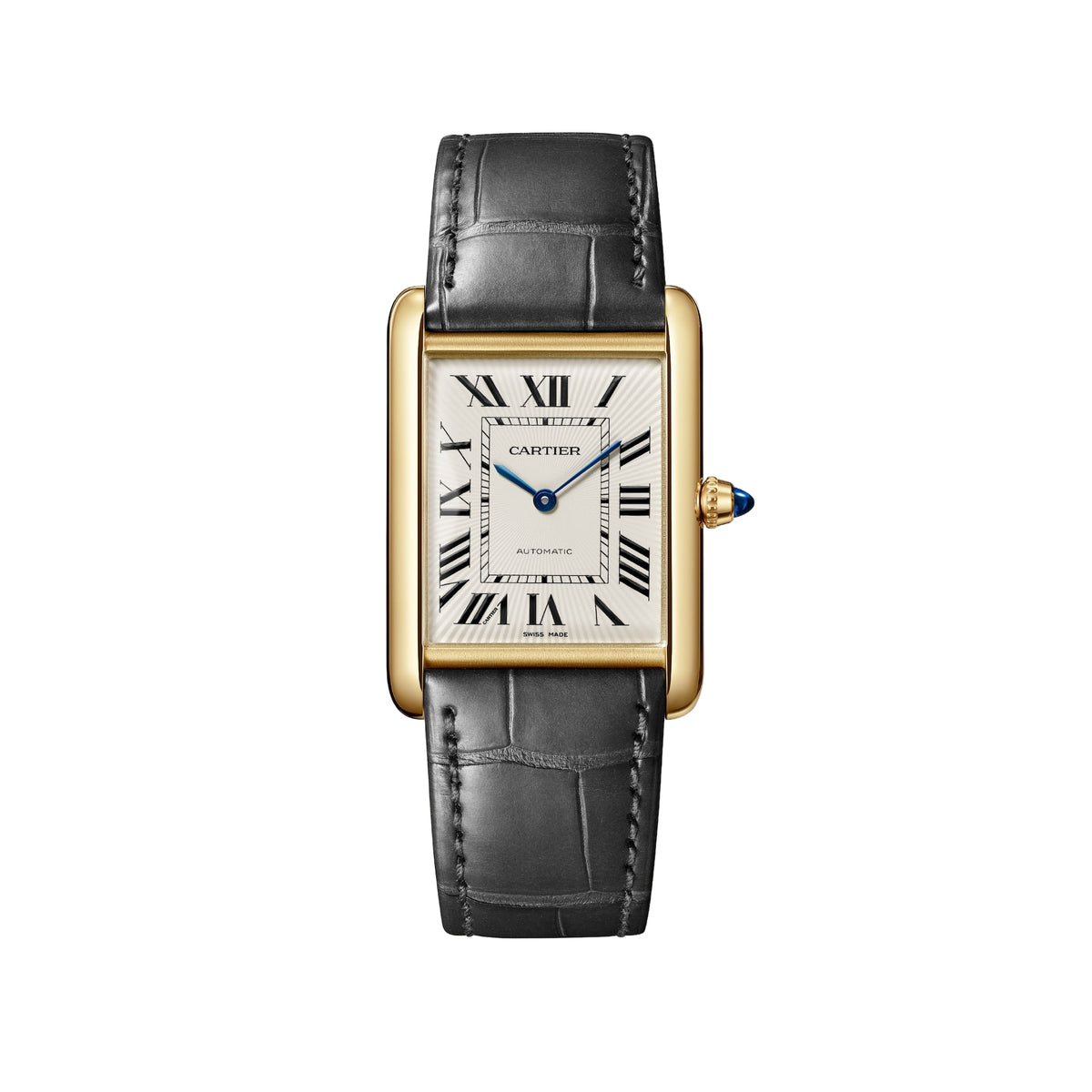 Tank Louis Cartier Large Model | 28mm, 18K Yellow Gold, Alligator Leather, White Dial - image 1