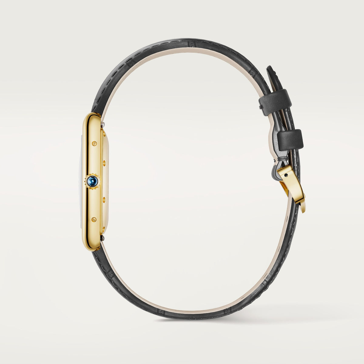 Tank Louis Cartier Large Model | 28mm, 18K Yellow Gold, Alligator Leather, White Dial - image 3