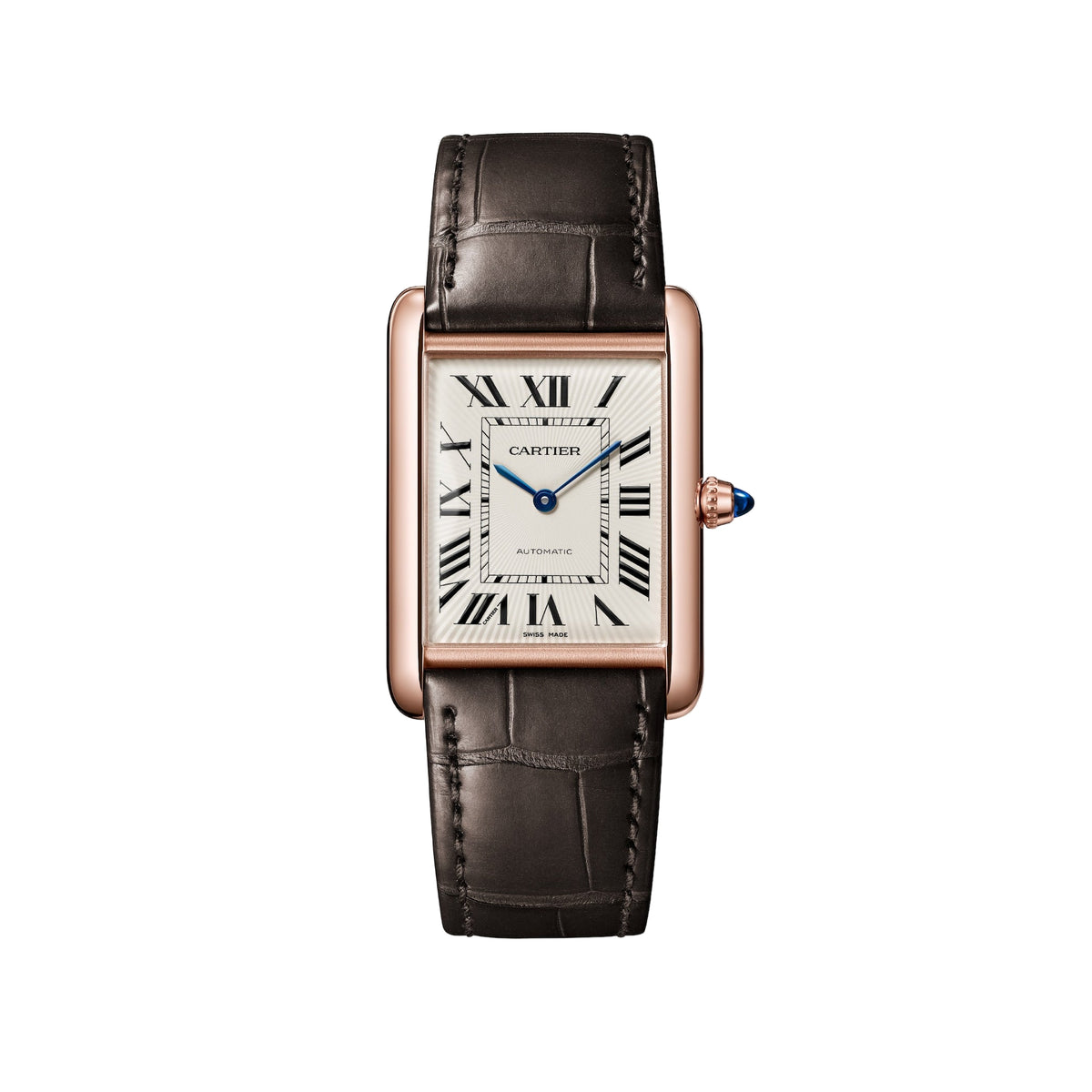 Tank Louis Cartier Large Model | 28mm, 18K Rose Gold, Alligator Leather, White Dial - image 1
