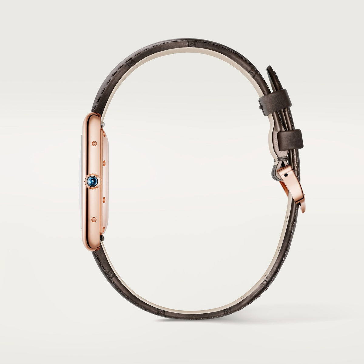Tank Louis Cartier Large Model | 28mm, 18K Rose Gold, Alligator Leather, White Dial - image 3