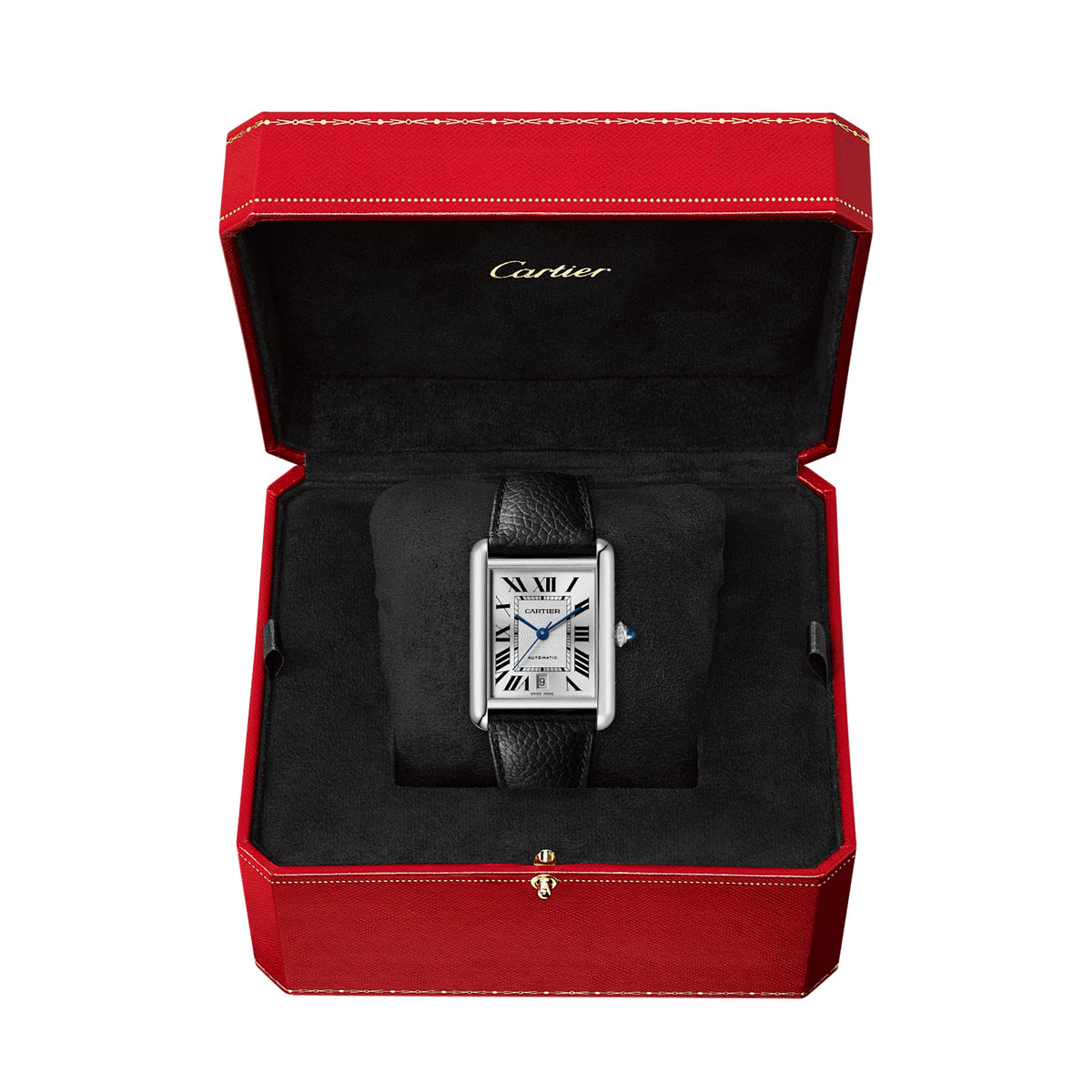 Tank Must de Cartier Extra-Large Model | 41mm, Steel, Leather, White Dial - image 2