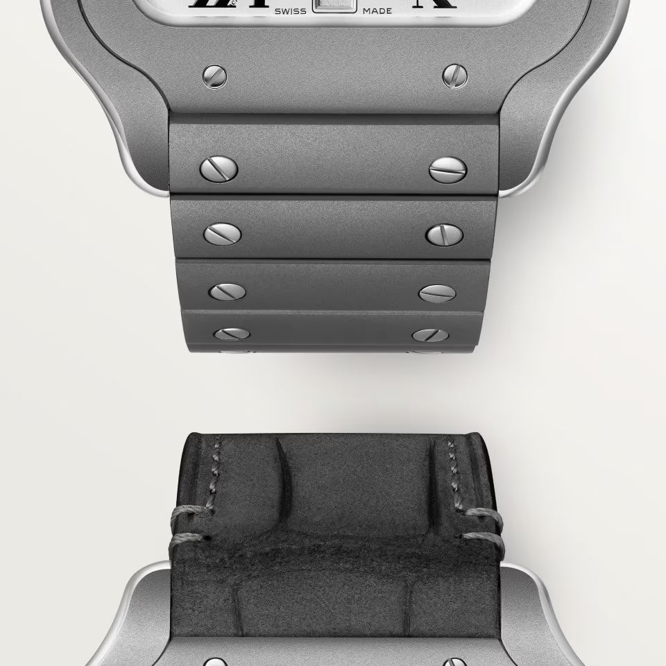 Santos De Cartier Large Model | Titanium, White Dial - image 2