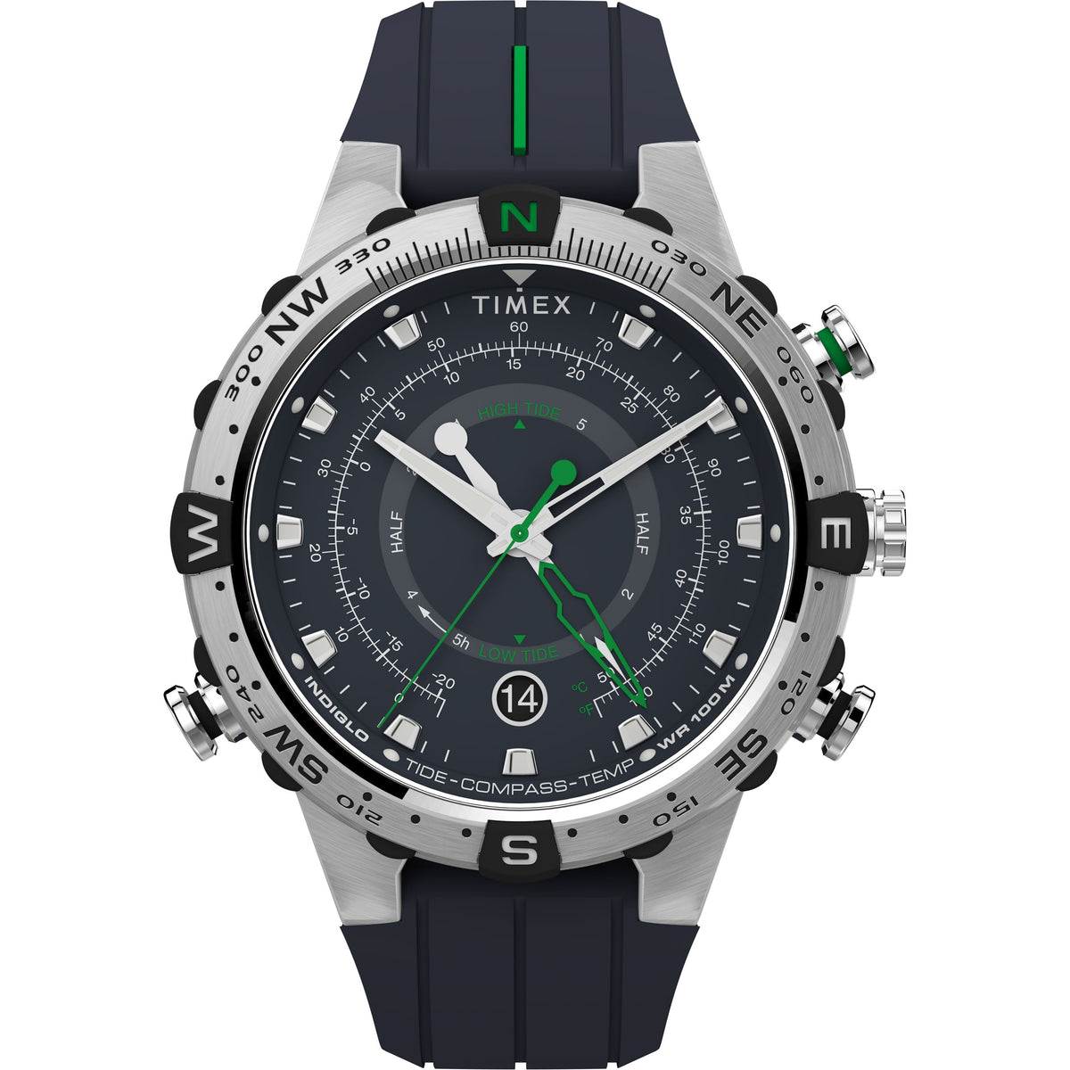 Expedition Tide-Temp-Compass | 45mm, Steel, Silicone, Blue Dial - image 1