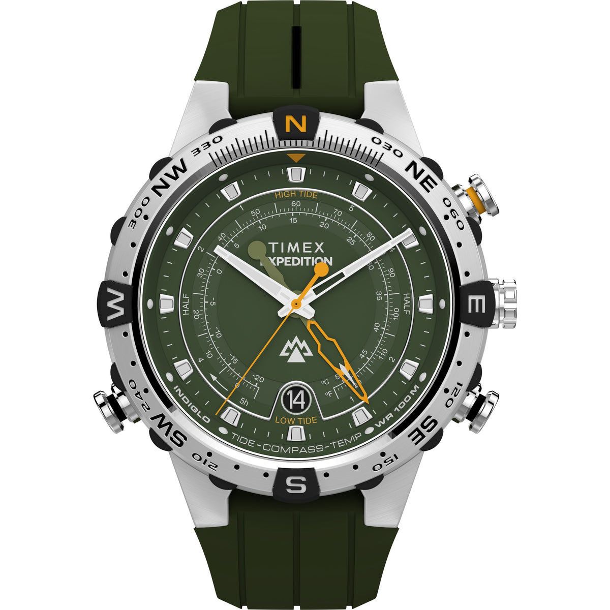 Expedition® Tide-Temp-Compass | 45mm, Steel, Silicone, Green Dial - image 1