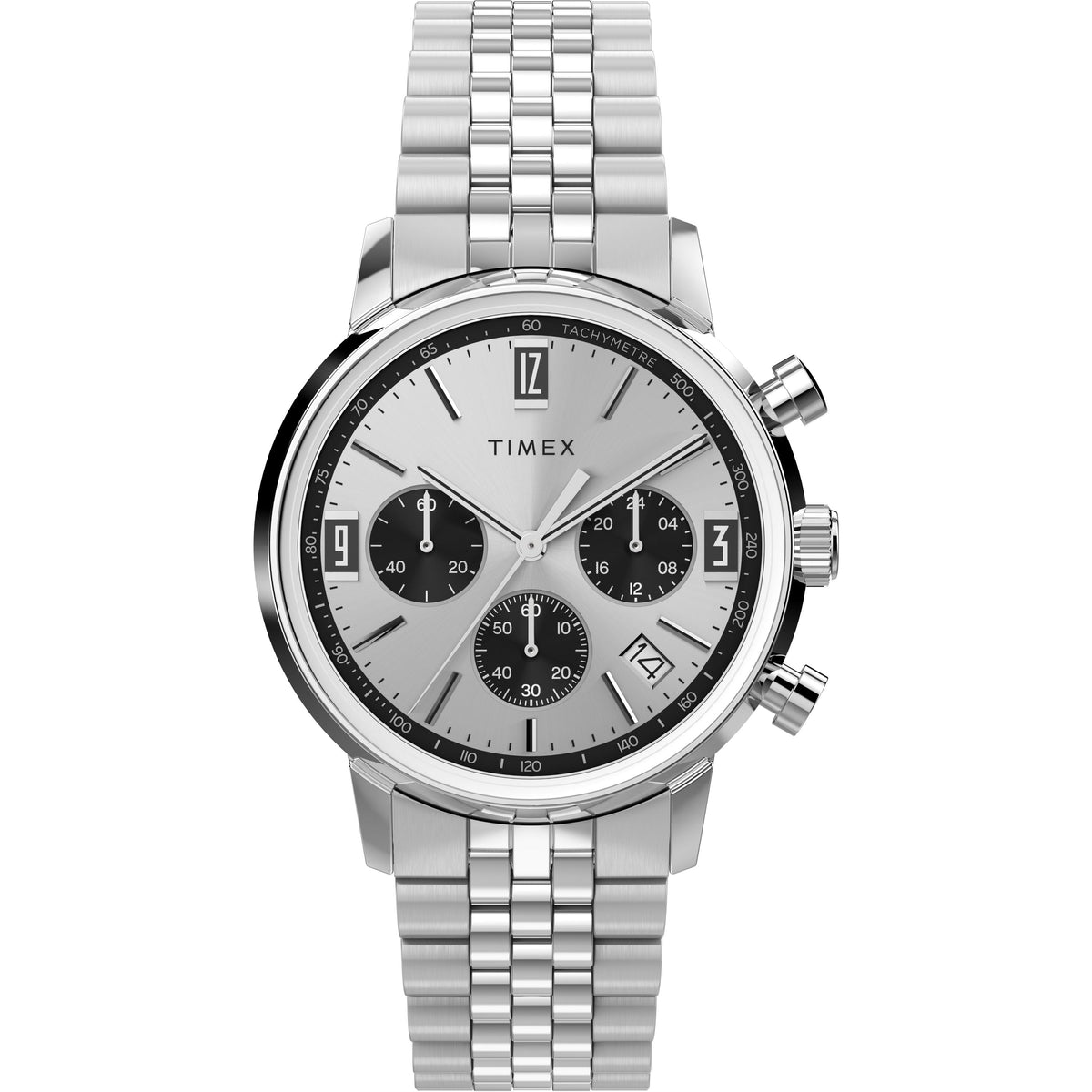 Marlin® Chronograph Tachymeter | 40mm, Steel, Silver Dial - image 1