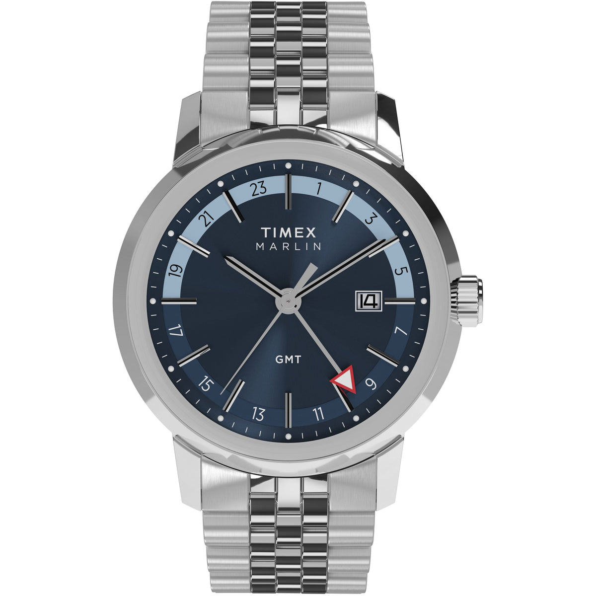 Marlin® Quartz GMT | 40mm, Steel, Blue Dial - image 1