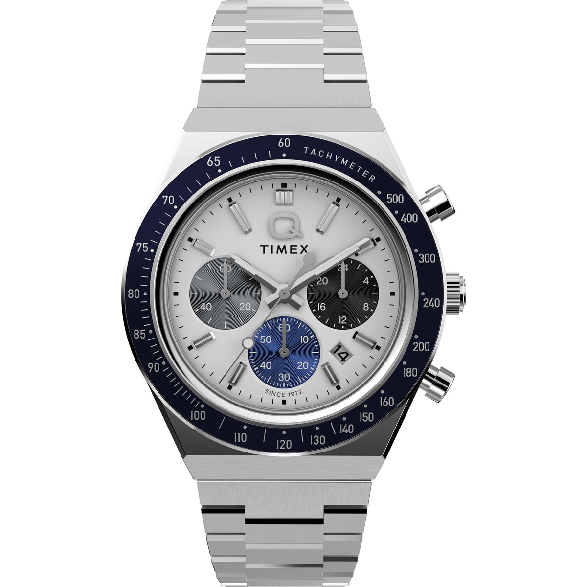 Q Chronograph | 40mm, Steel, White Dial - image 1