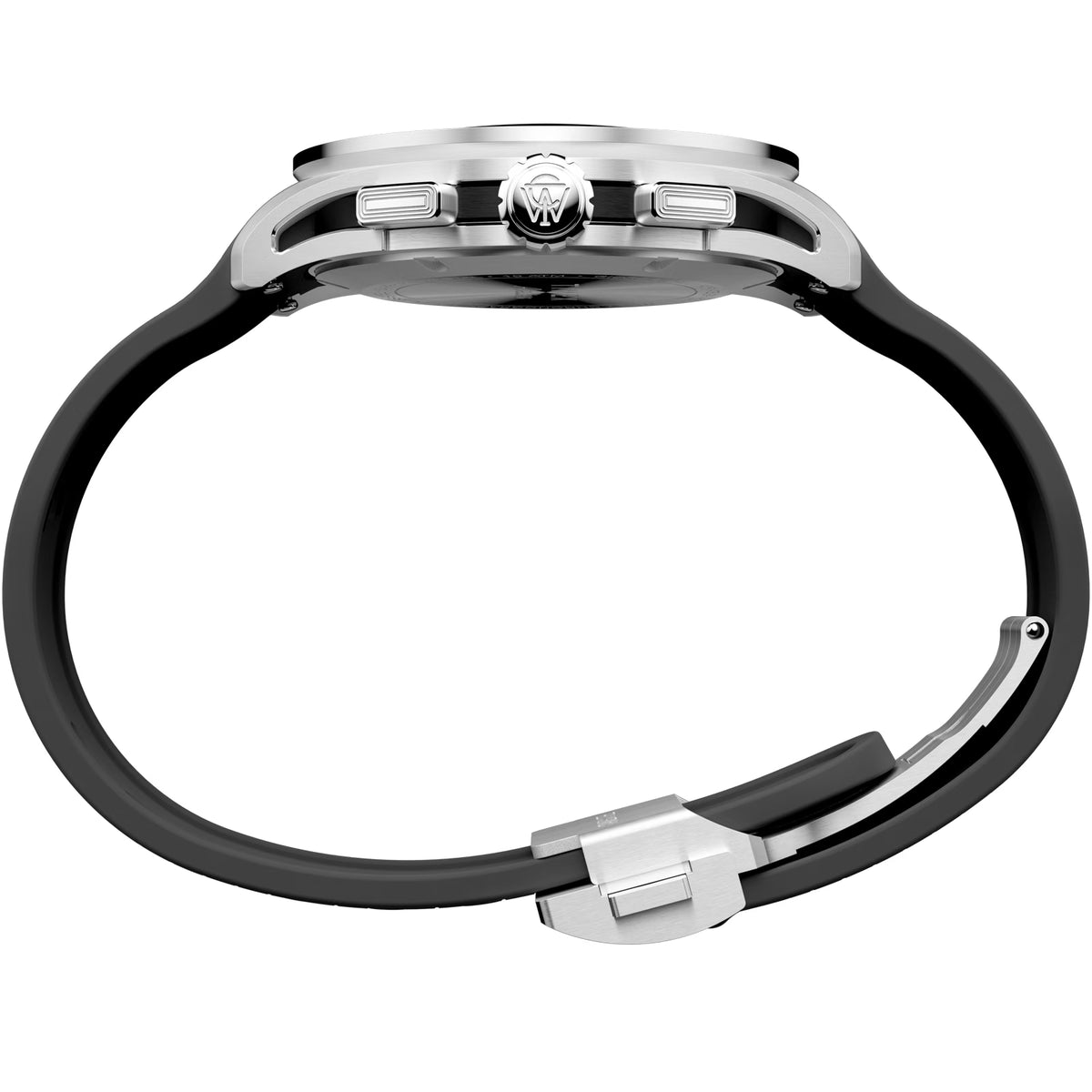Atelier Chronograph Quartz M1q | 40mm, Stainless Steel and Black Rubber, Men's Watch - image 3