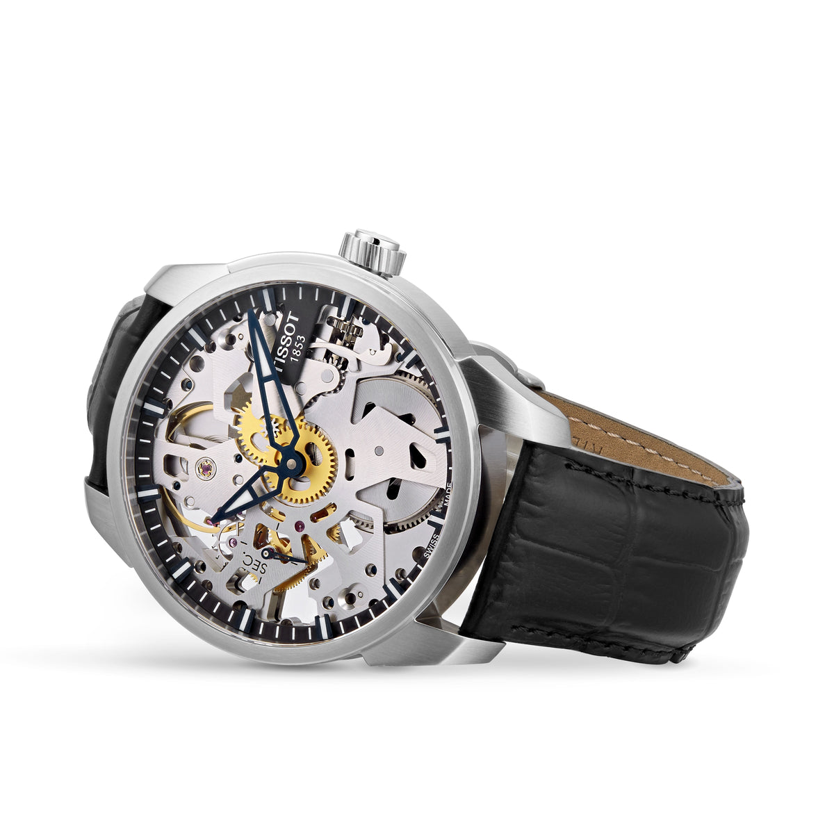 T-Complication Squelette Mechanical | 43mm, Steel, Leather, Silver Dial - image 2